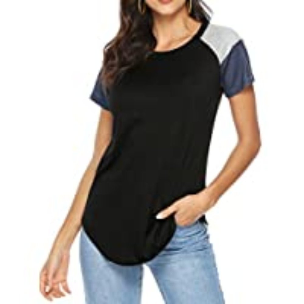 Colorblock Scoopneck Tee